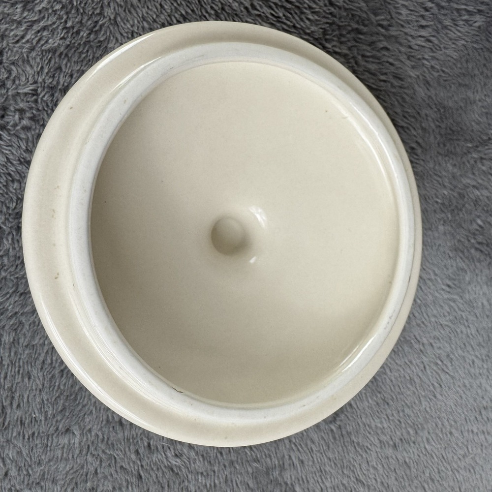 Longaberger Pottery Heritage Green Butter Tub w Lid Woven Traditions USA - Picture 2 of 9